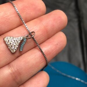 Chocolate kisses candy shaped 16” necklace